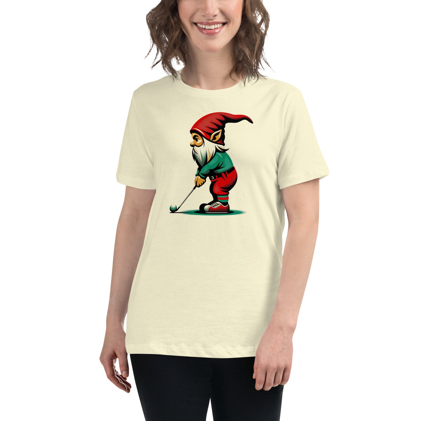 Golfing Gnome Women's Relaxed T-Shirt