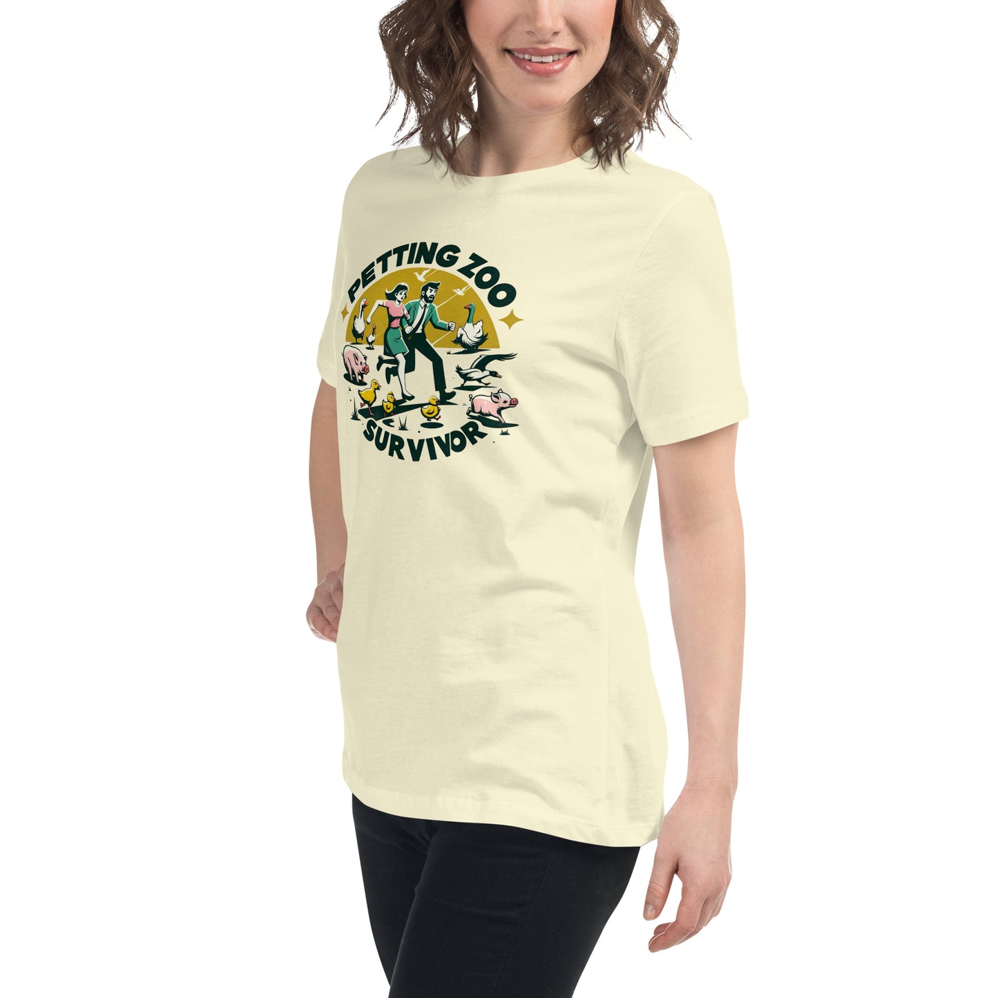 Petting Zoo Survivor Graphic Women's Relaxed T-Shirt