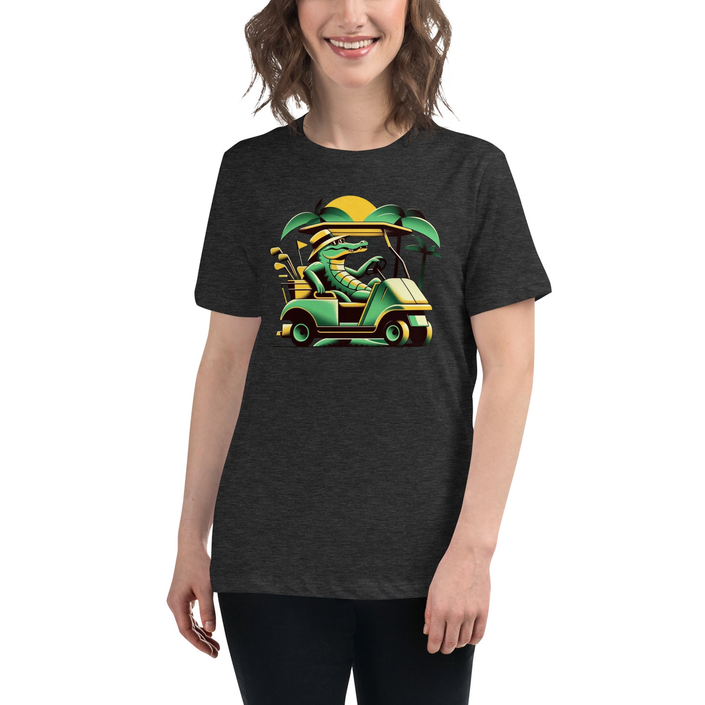 Golf Girl Minimalist Crocodile Caddy - Women’s Relaxed T-Shirt