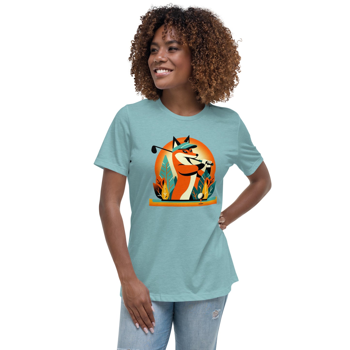 Golf Girl Minimalist Fox on the Fairway - Women’s Relaxed T-Shirt