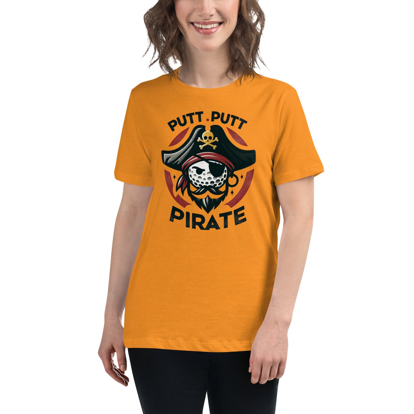 Putt Putt Pirate Women's Golf Relaxed T-Shirt