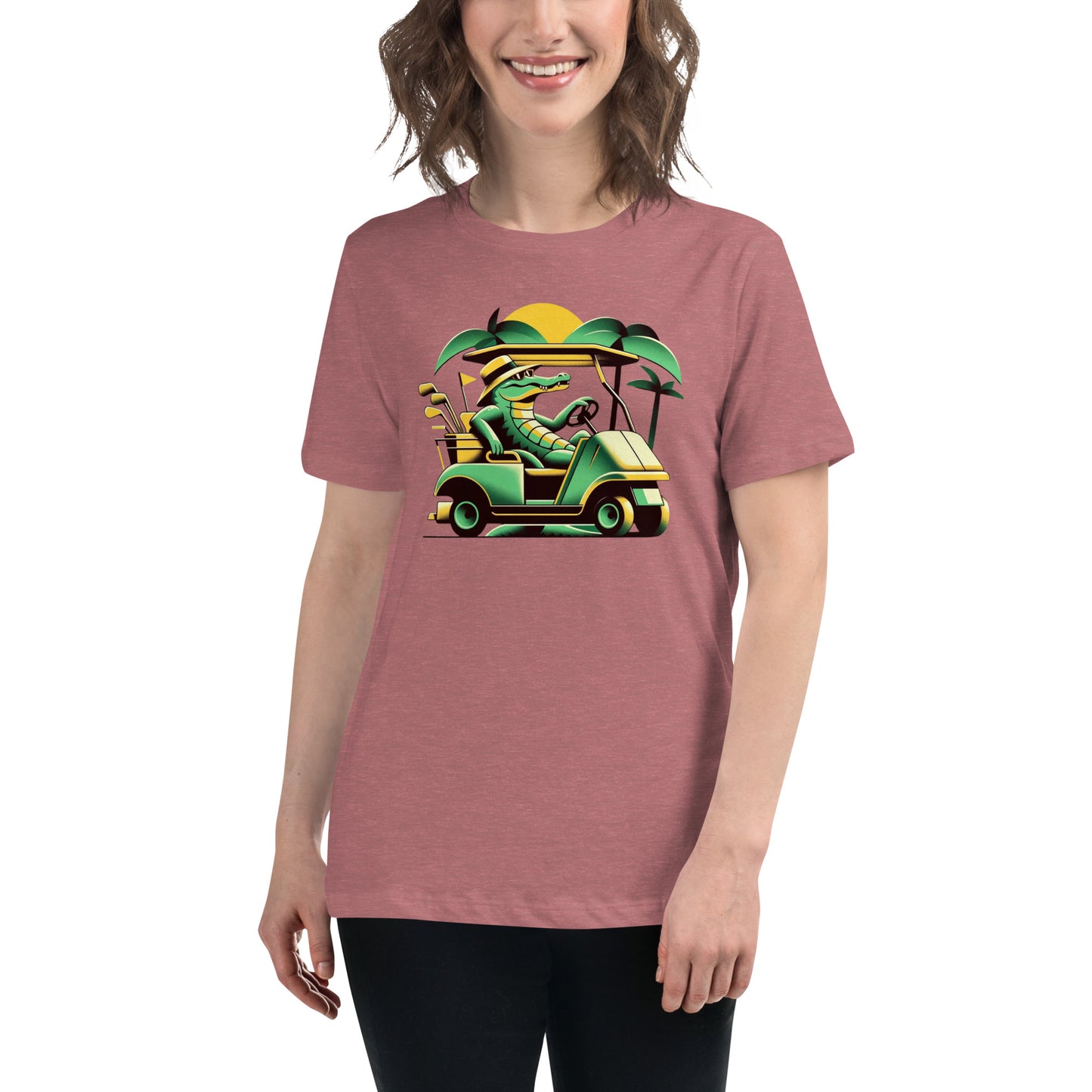 Golf Girl Minimalist Crocodile Caddy - Women’s Relaxed T-Shirt
