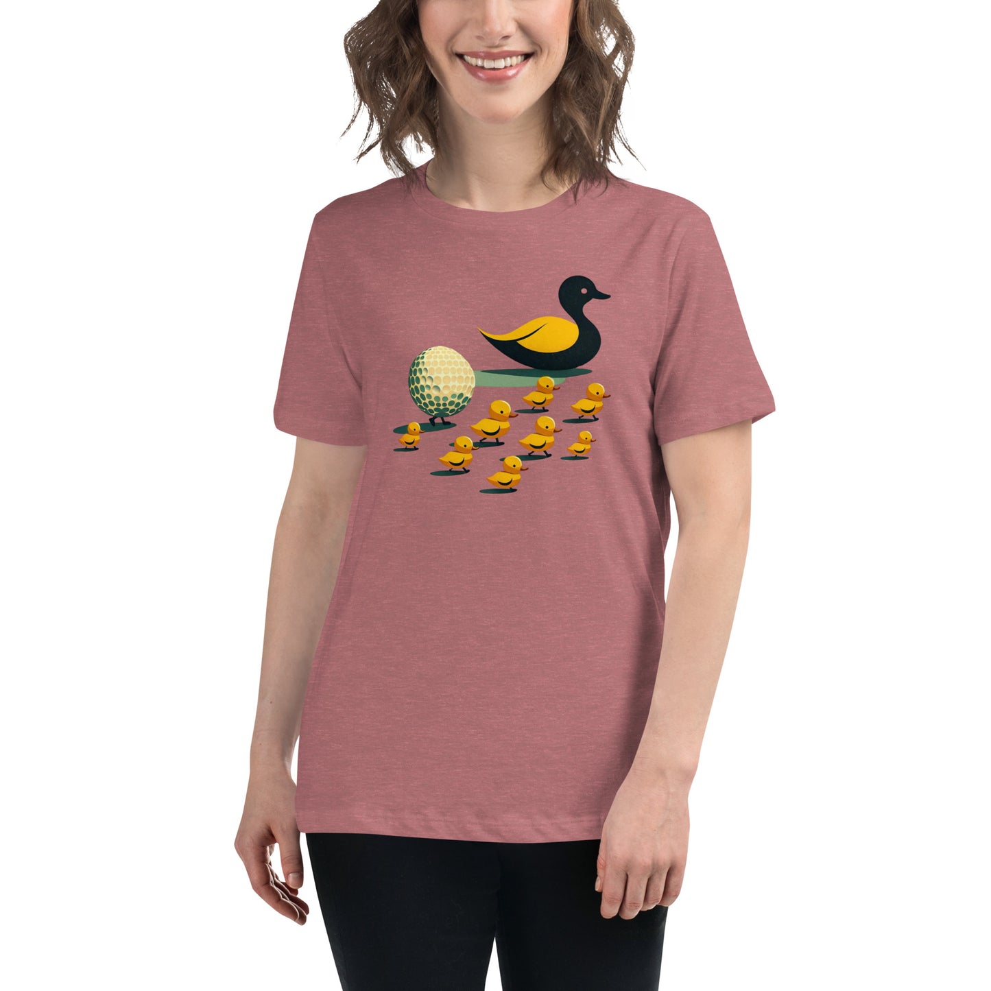 Golf Girl Minimalist Duckling Divot - Women’s Relaxed T-Shirt