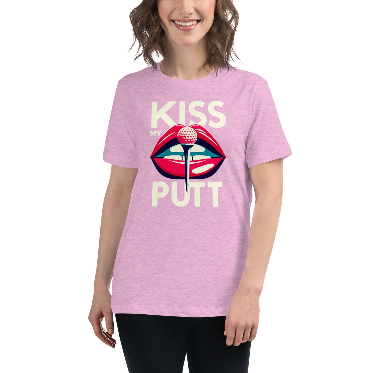 Kiss My Putt Women's Golf Relaxed T-Shirt
