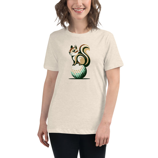 Golf Girl Minimalist Chipmunk Ace - Women’s Relaxed T-Shirt