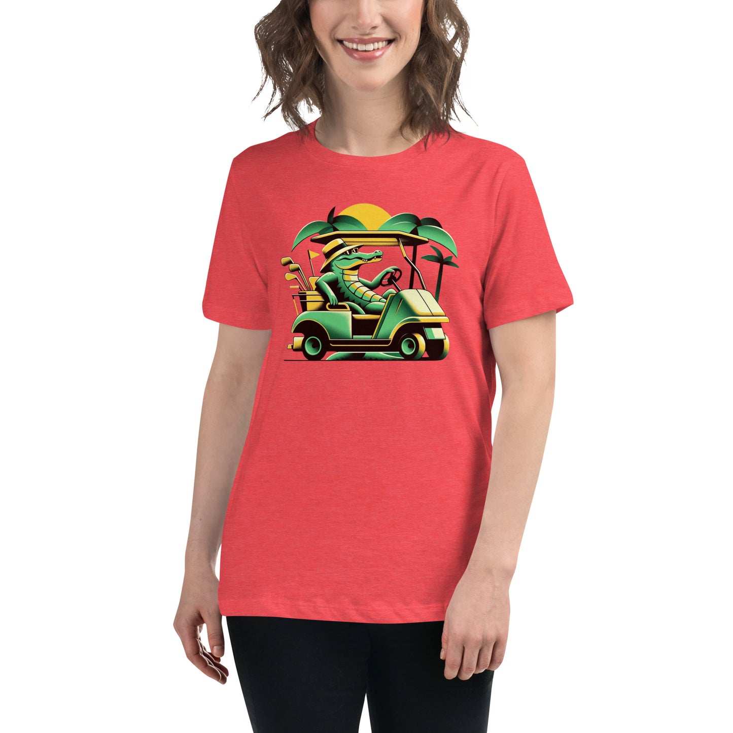 Golf Girl Minimalist Crocodile Caddy - Women’s Relaxed T-Shirt
