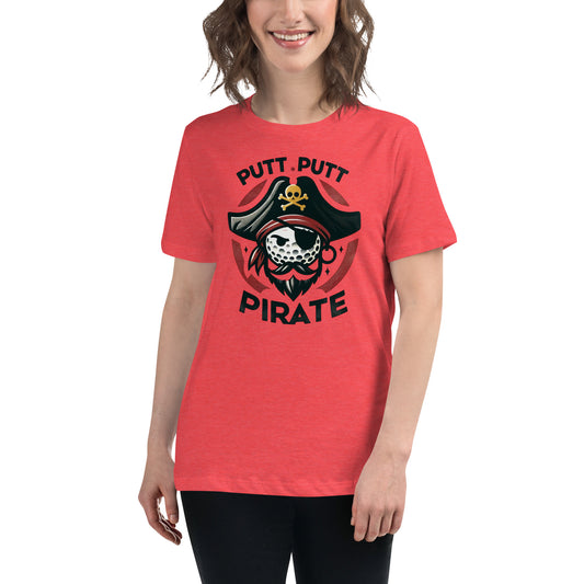 Putt Putt Pirate Women's Golf Relaxed T-Shirt