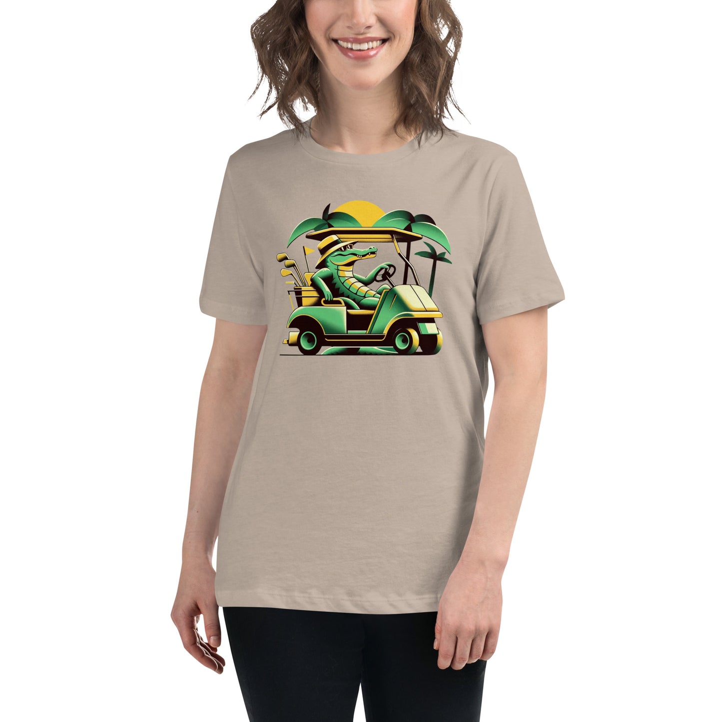 Golf Girl Minimalist Crocodile Caddy - Women’s Relaxed T-Shirt