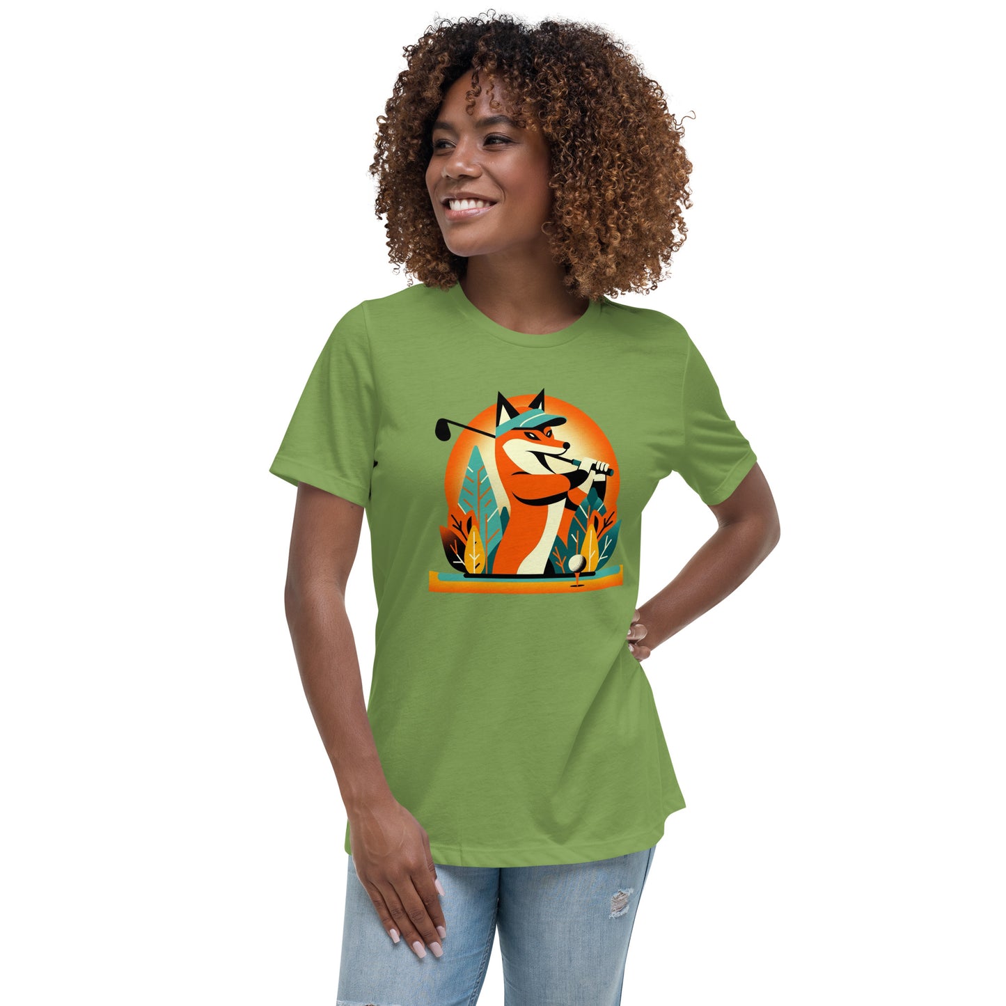 Golf Girl Minimalist Fox on the Fairway - Women’s Relaxed T-Shirt