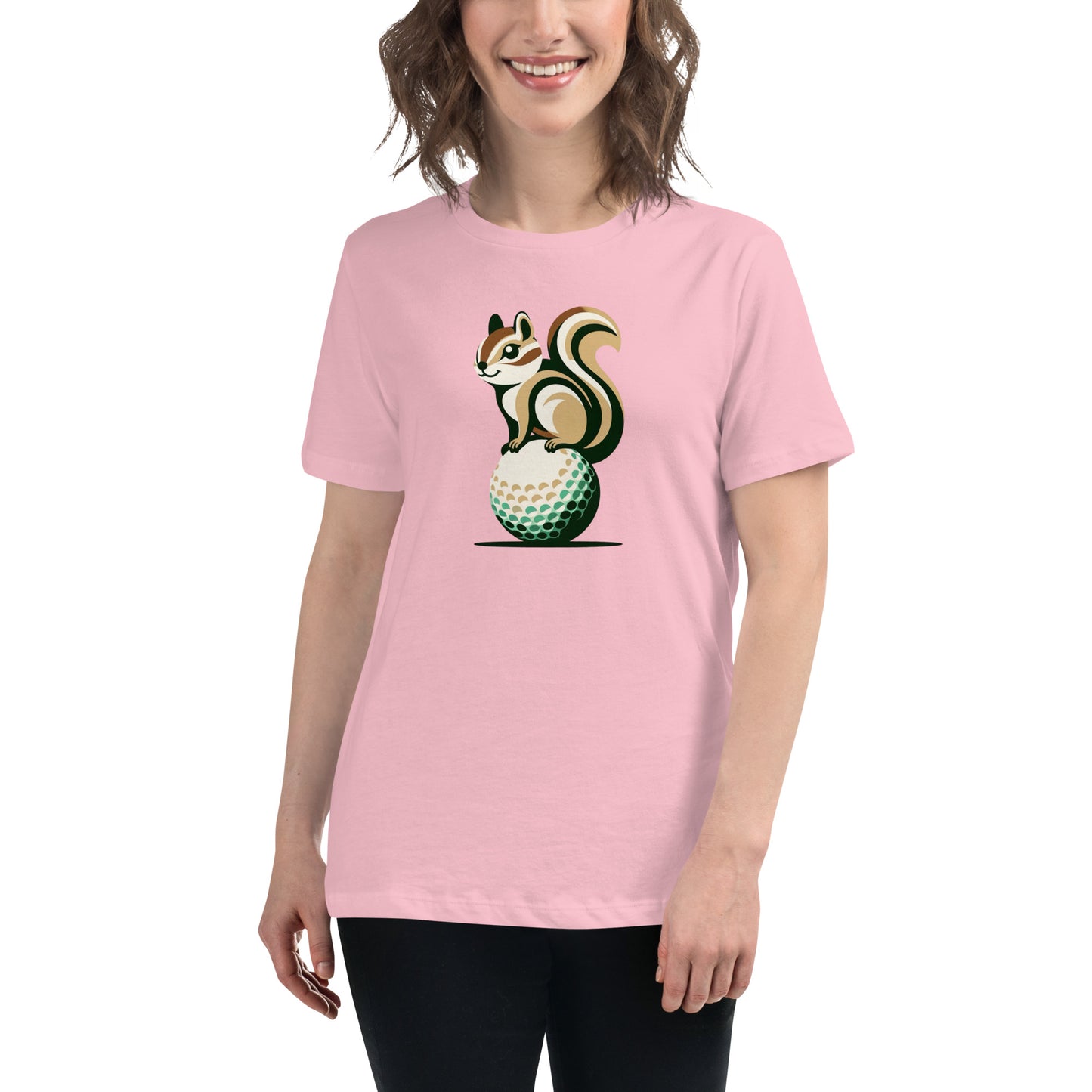Golf Girl Minimalist Chipmunk Ace - Women’s Relaxed T-Shirt
