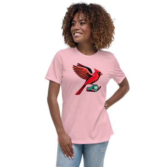 Golf Girl Minimalist Cardinal Birdie - Women’s Relaxed T-Shirt