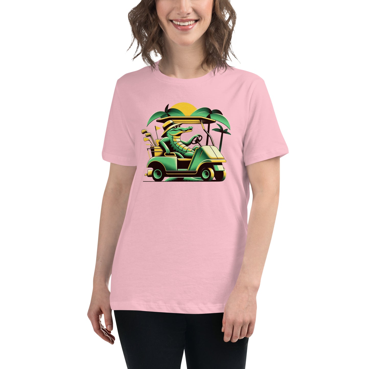 Golf Girl Minimalist Crocodile Caddy - Women’s Relaxed T-Shirt