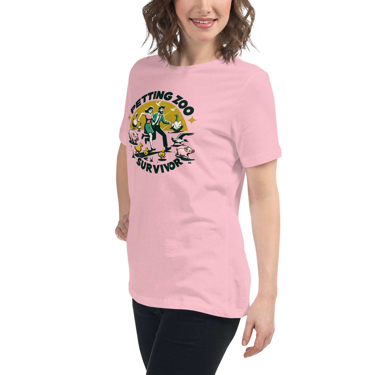 Petting Zoo Survivor Graphic Women's Relaxed T-Shirt