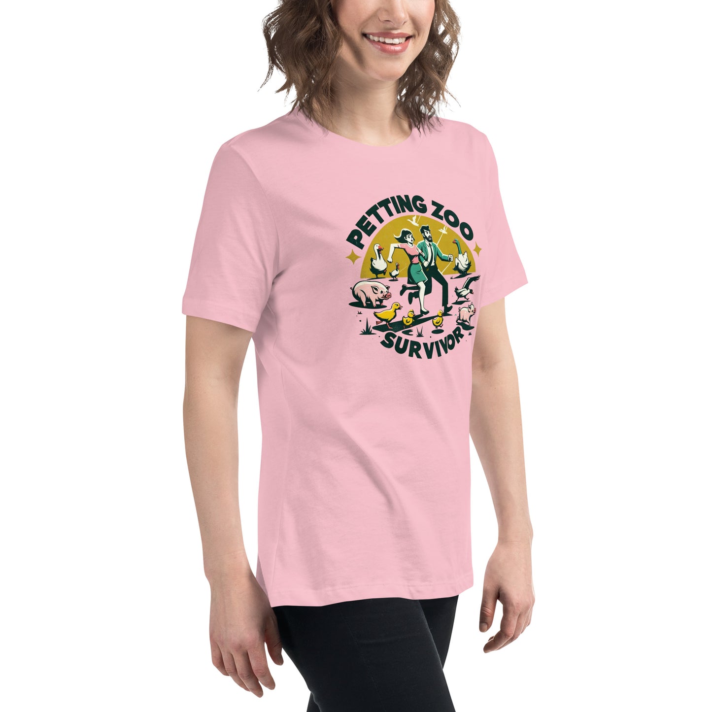 Petting Zoo Survivor Graphic Women's Relaxed T-Shirt