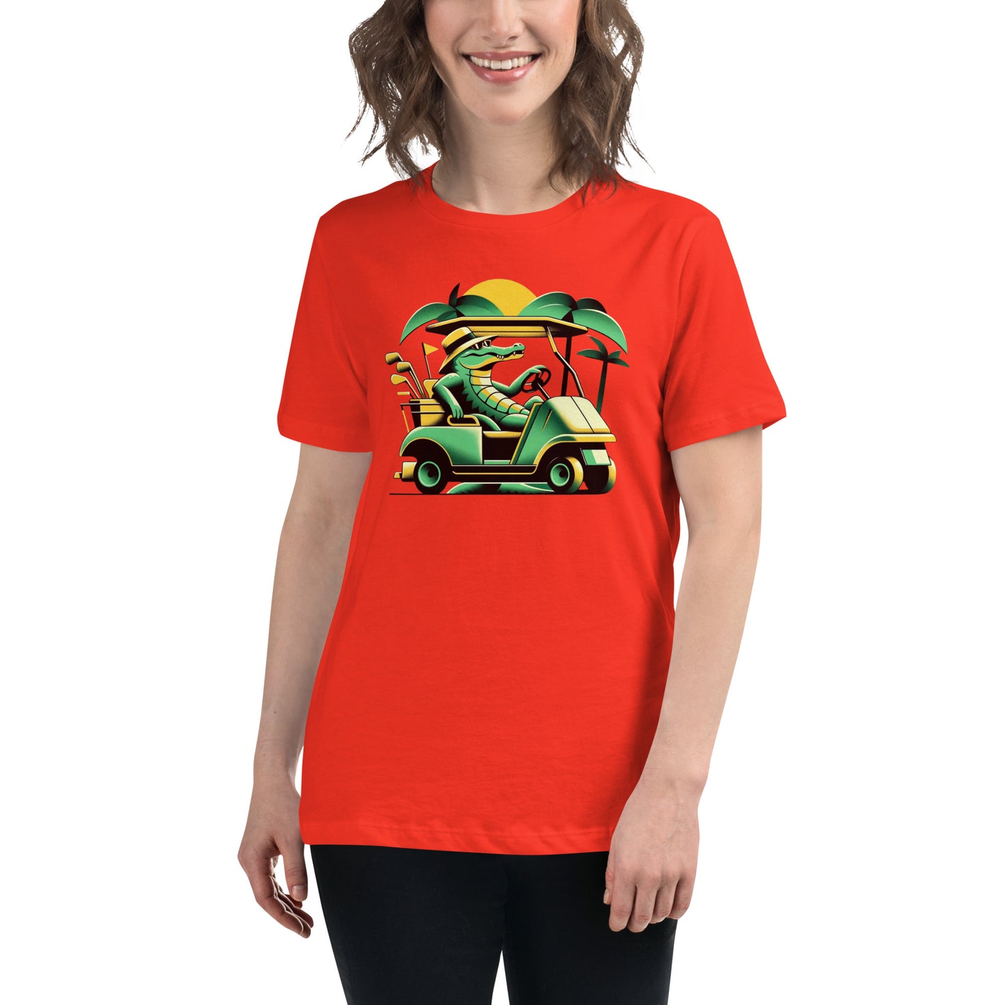 Golf Girl Minimalist Crocodile Caddy - Women’s Relaxed T-Shirt