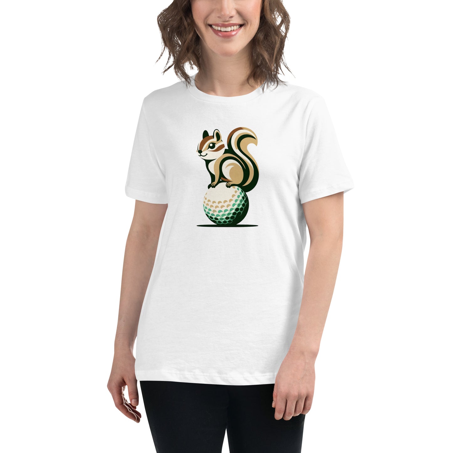 Golf Girl Minimalist Chipmunk Ace - Women’s Relaxed T-Shirt
