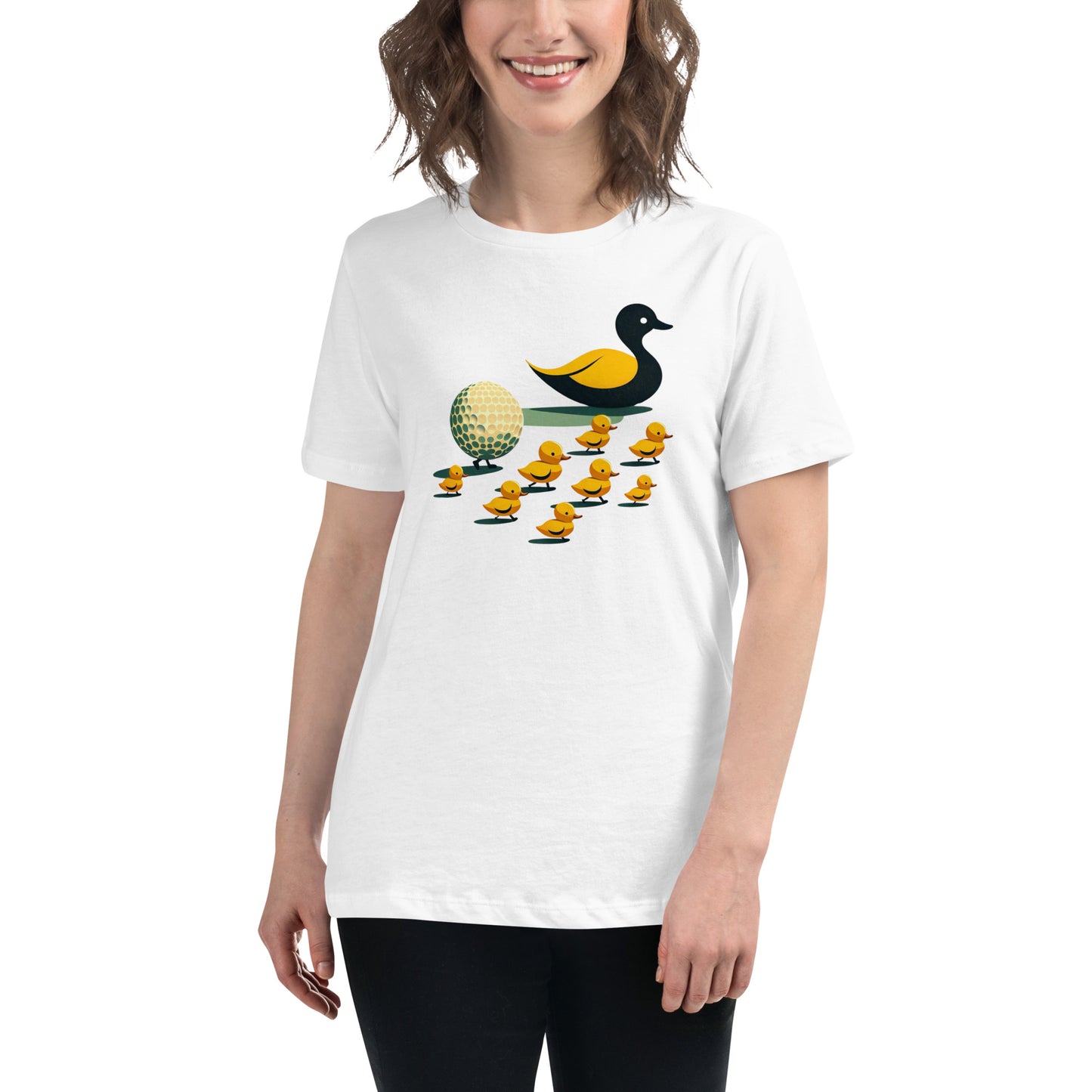 Golf Girl Minimalist Duckling Divot - Women’s Relaxed T-Shirt