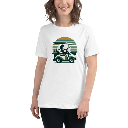 Golf Girl Minimalist Relaxed Evening - Women’s Relaxed T-Shirt