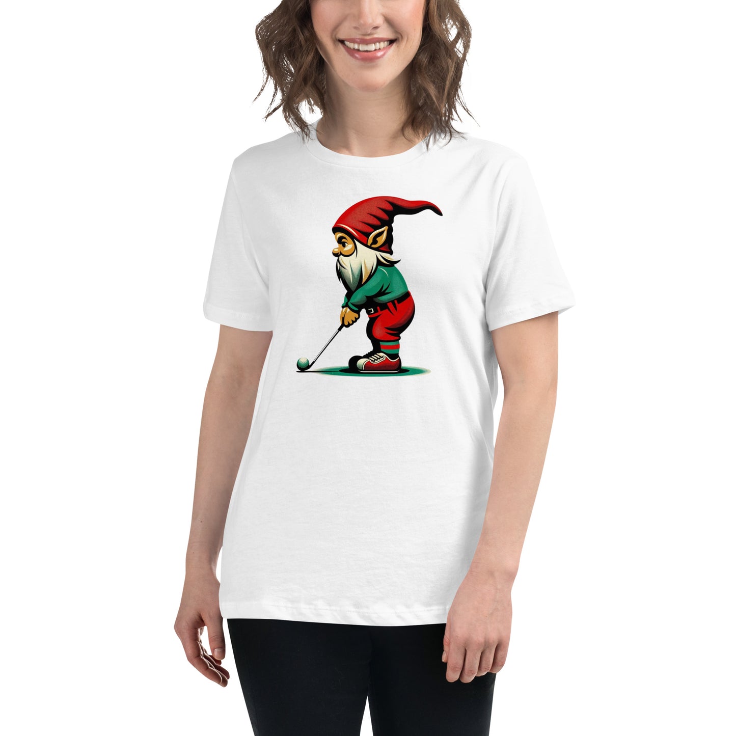 Golfing Gnome Women's Relaxed T-Shirt