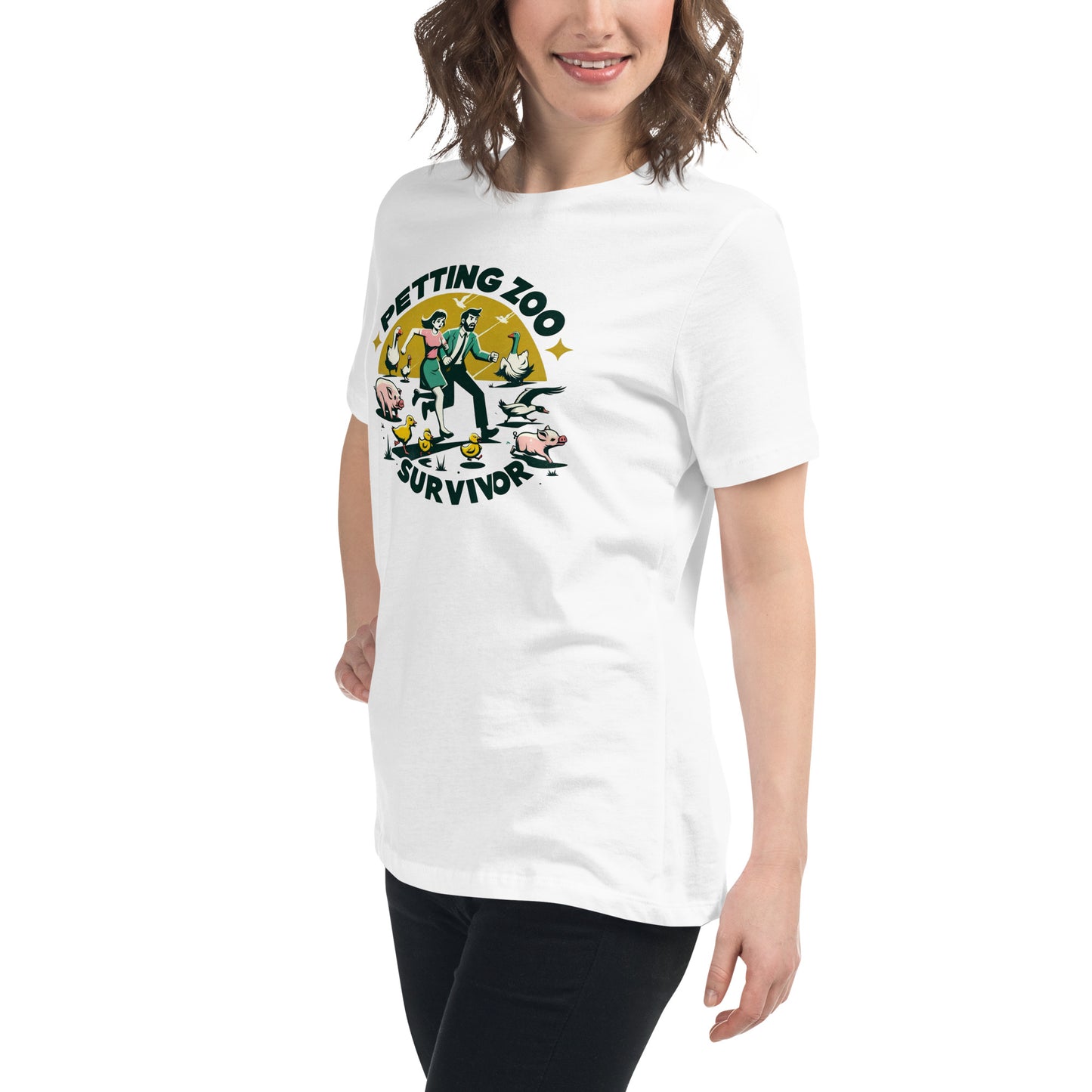 Petting Zoo Survivor Graphic Women's Relaxed T-Shirt
