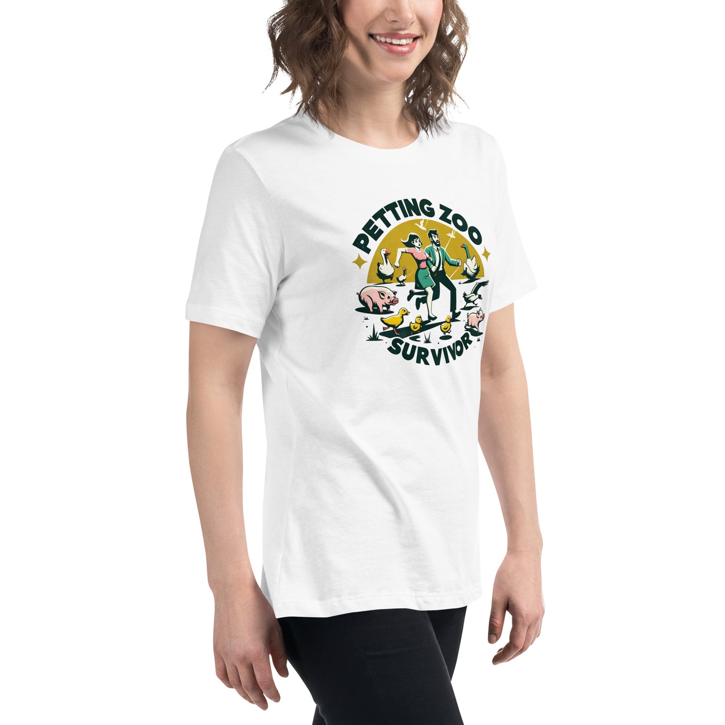 Petting Zoo Survivor Graphic Women's Relaxed T-Shirt