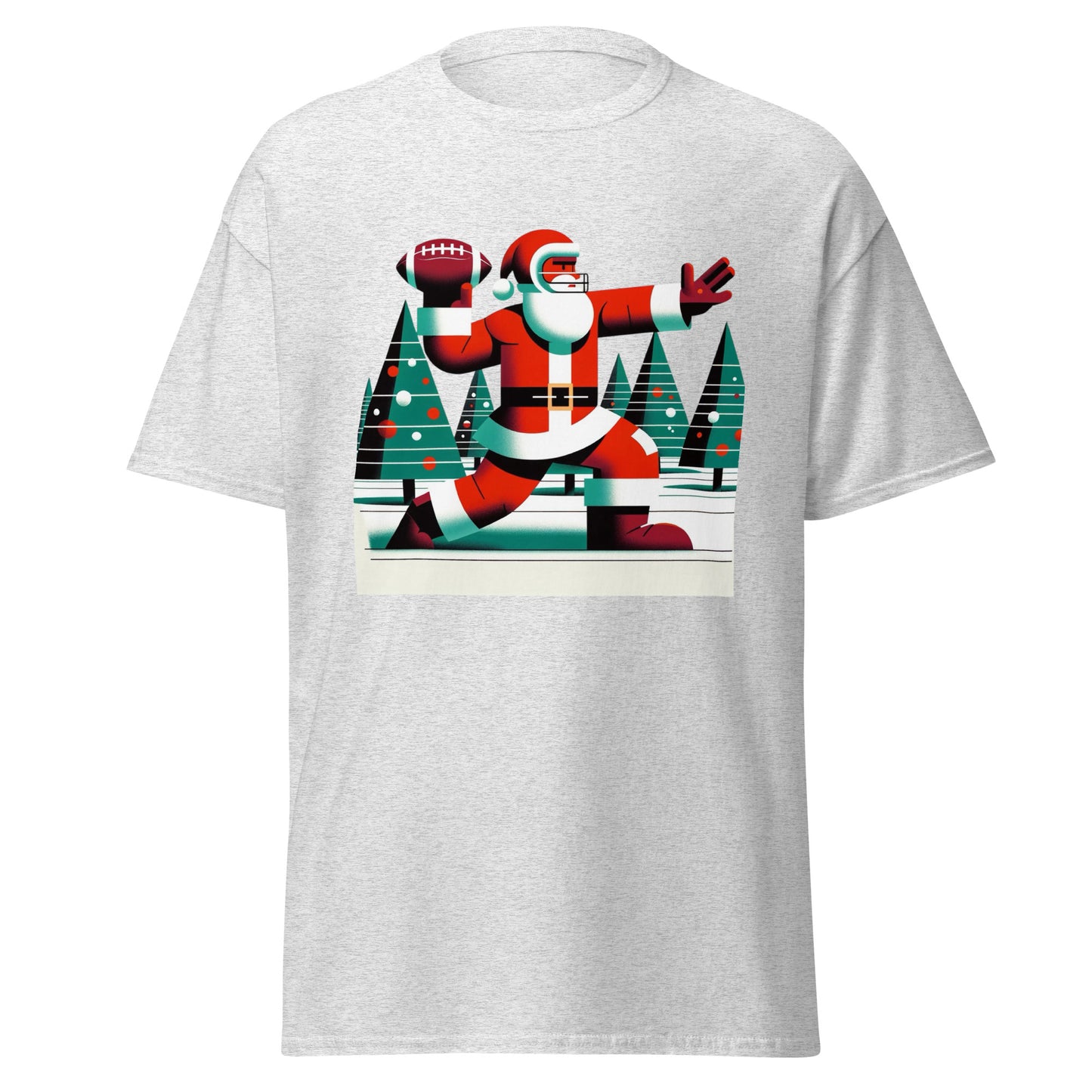 Santa’s First Down Quest - Christmas Football Minimalist Holiday Sports Shirt