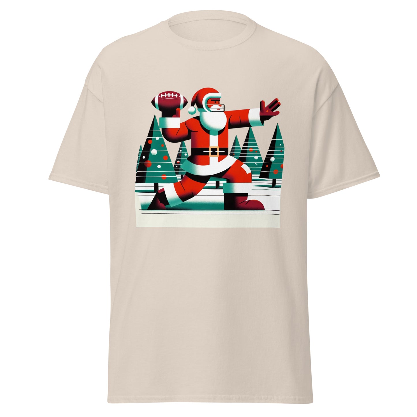 Santa’s First Down Quest - Christmas Football Minimalist Holiday Sports Shirt