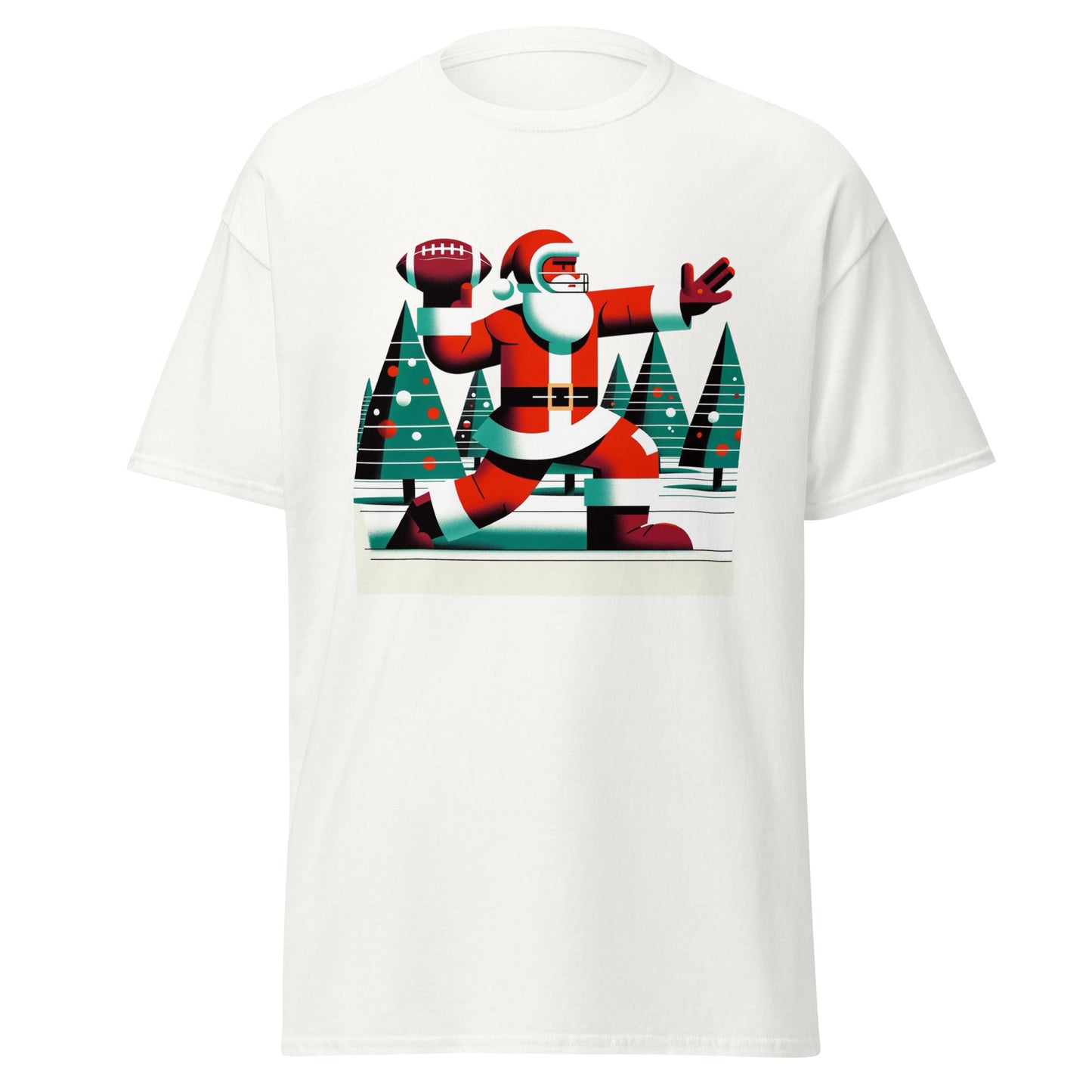 Santa’s First Down Quest - Christmas Football Minimalist Holiday Sports Shirt