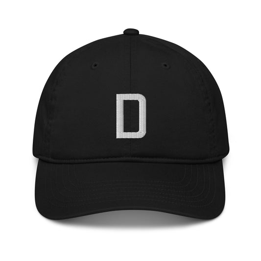 D-Letter Organic Dad Cap | Natural Urban Metropolis Black SnapBack