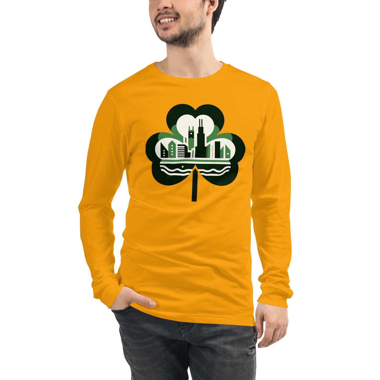 Chicago Shamrock St. Patrick’s Day Irish Unisex Long Sleeve Tee