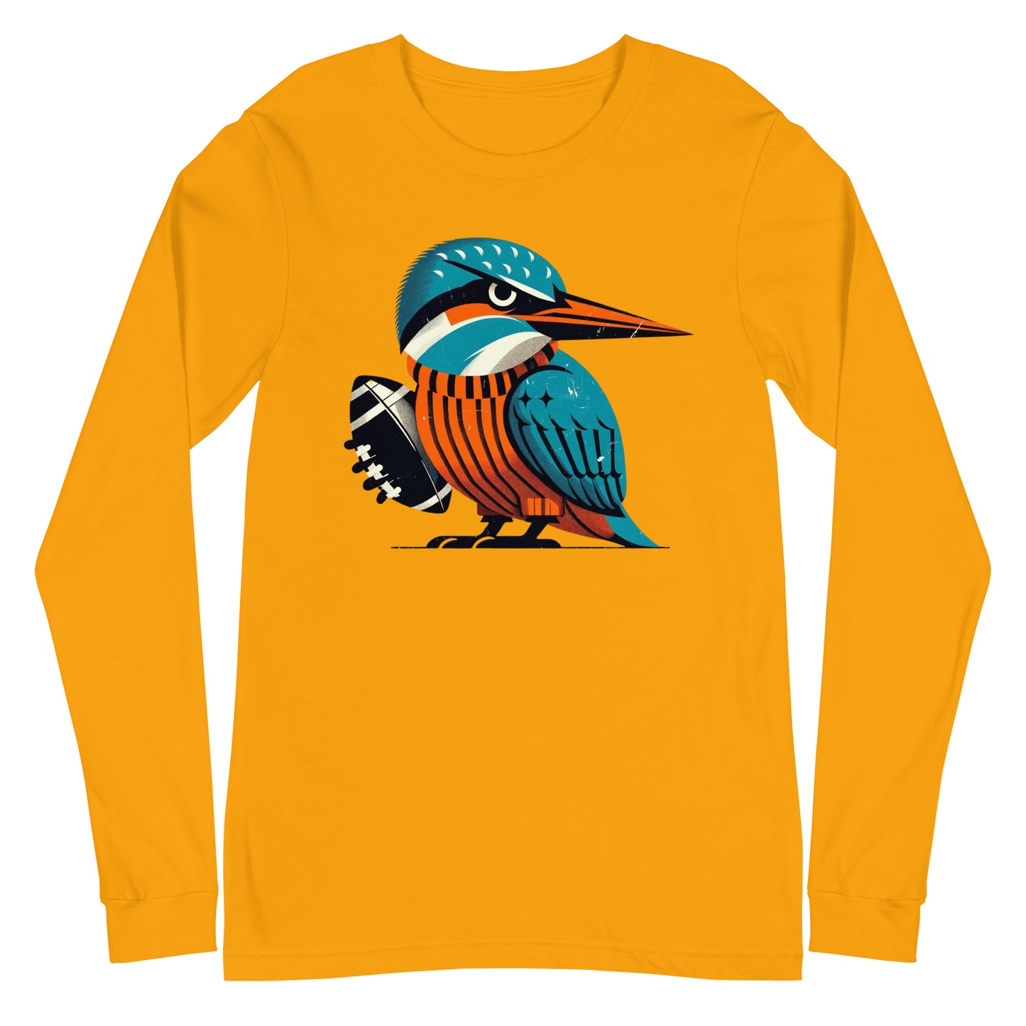 Champaign Kingfishers Vintage Rustic GameDay Threads Unisex Long Sleeve Tee