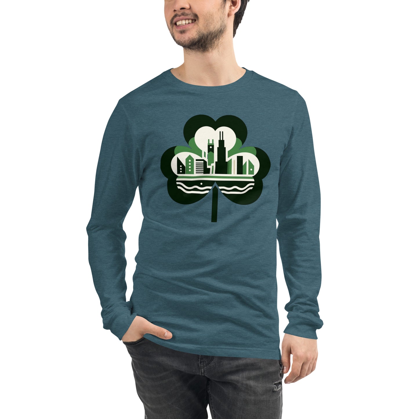 Chicago Shamrock St. Patrick’s Day Irish Unisex Long Sleeve Tee