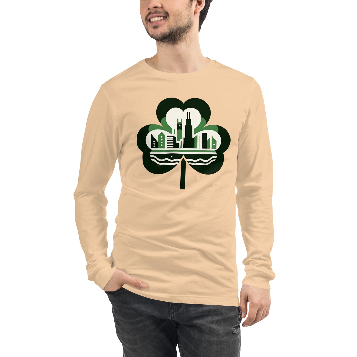 Chicago Shamrock St. Patrick’s Day Irish Unisex Long Sleeve Tee