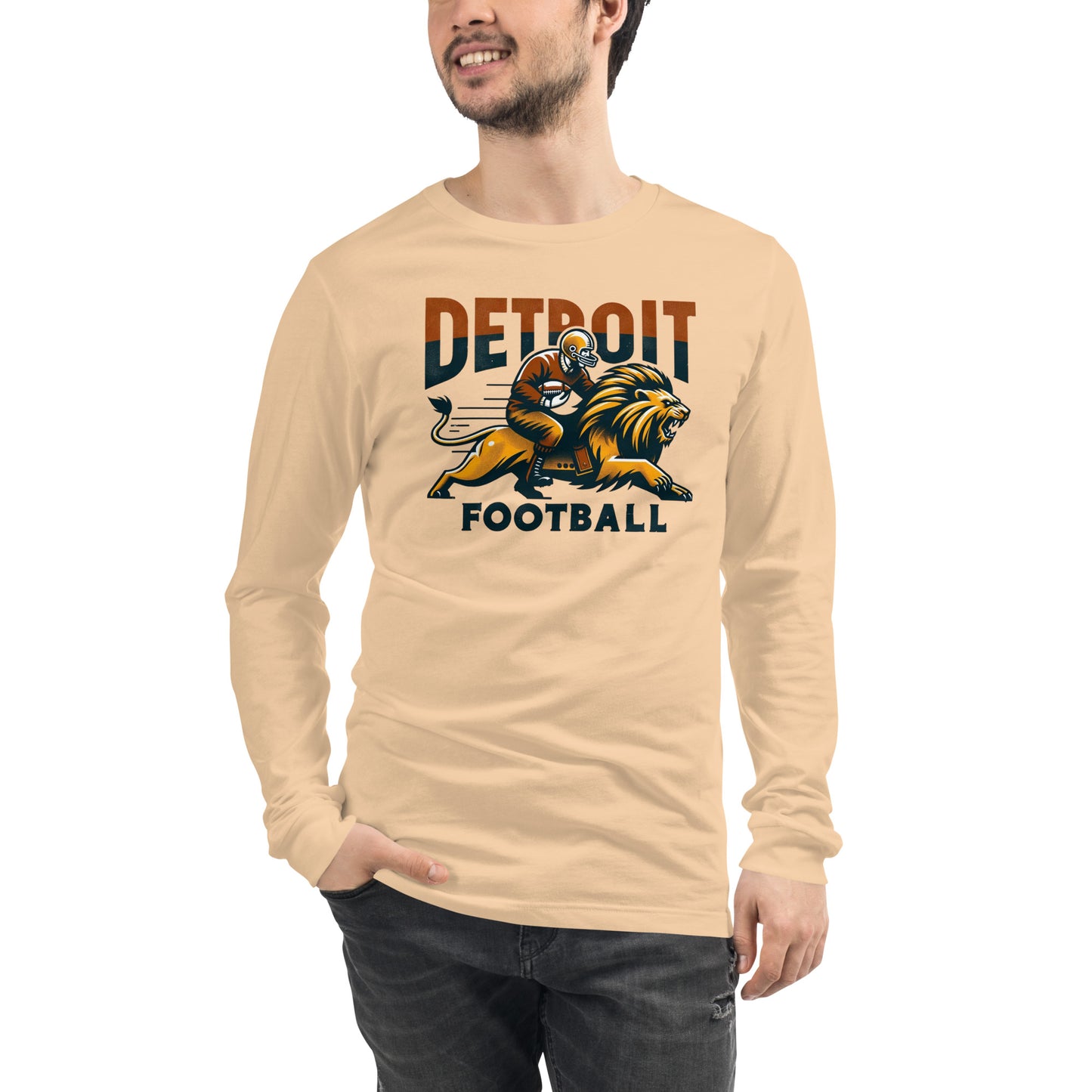 Detroit Football Unisex Long Sleeve Tee