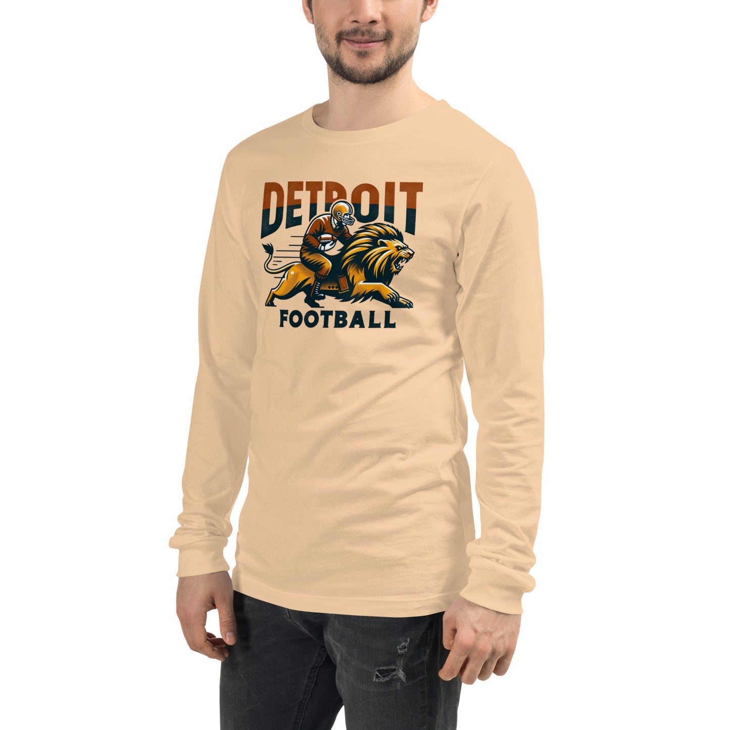 Detroit Football Unisex Long Sleeve Tee