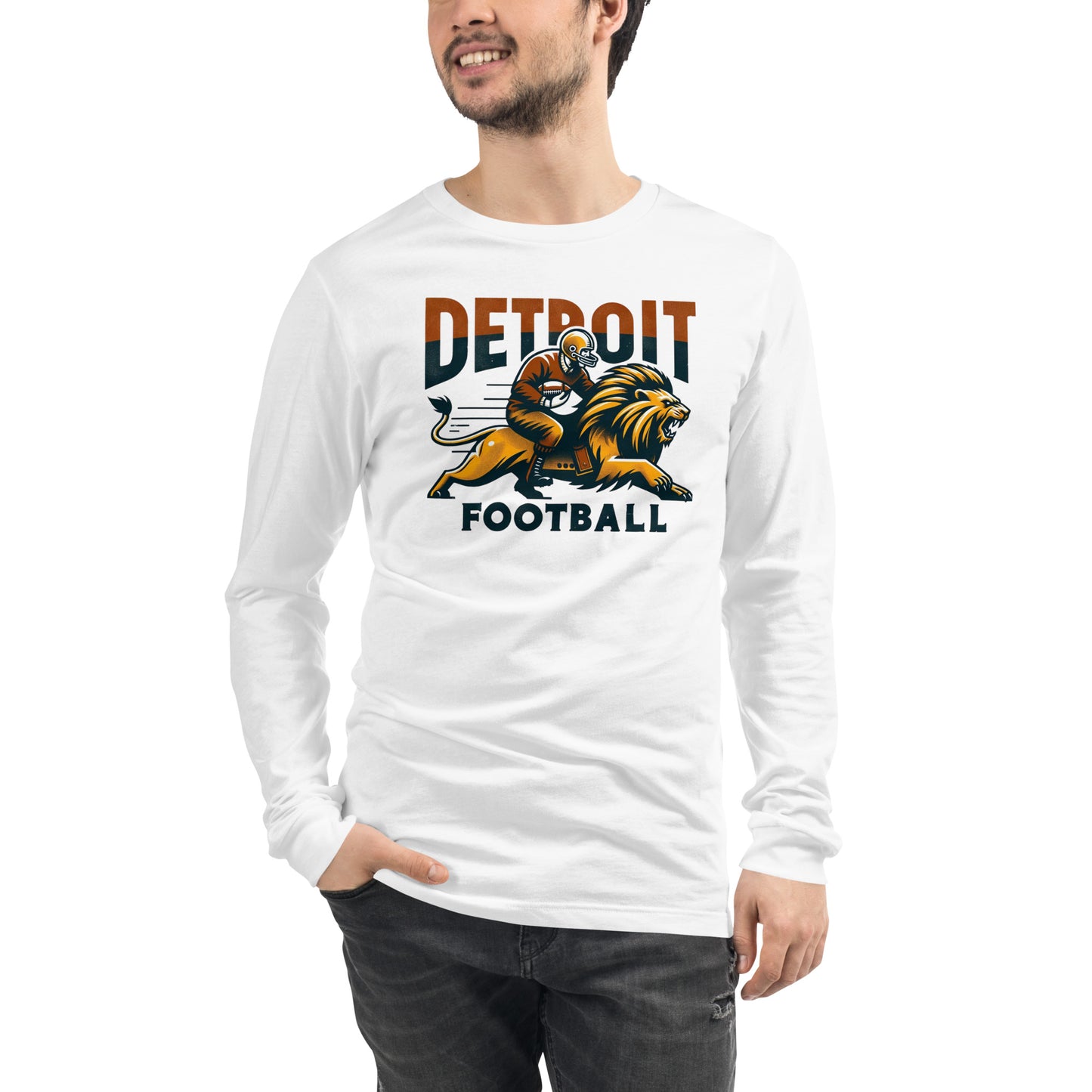 Detroit Football Unisex Long Sleeve Tee