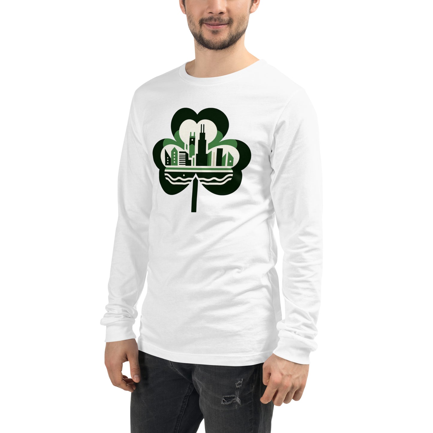 Chicago Shamrock St. Patrick’s Day Irish Unisex Long Sleeve Tee