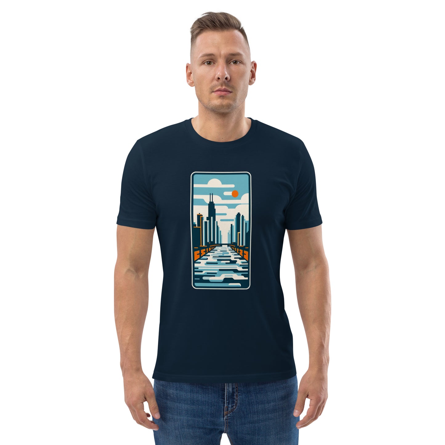 Illinois Waters Chicago River Unisex organic cotton t-shirt