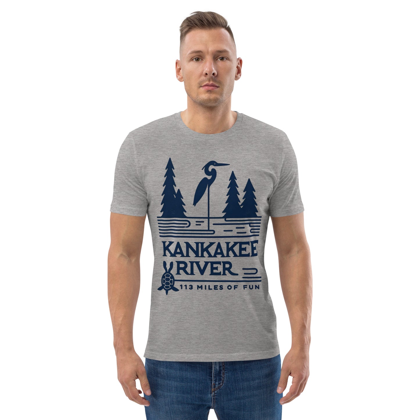 Illinois Waters Kankakee River “113 miles of fun” Unisex organic cotton t-shirt