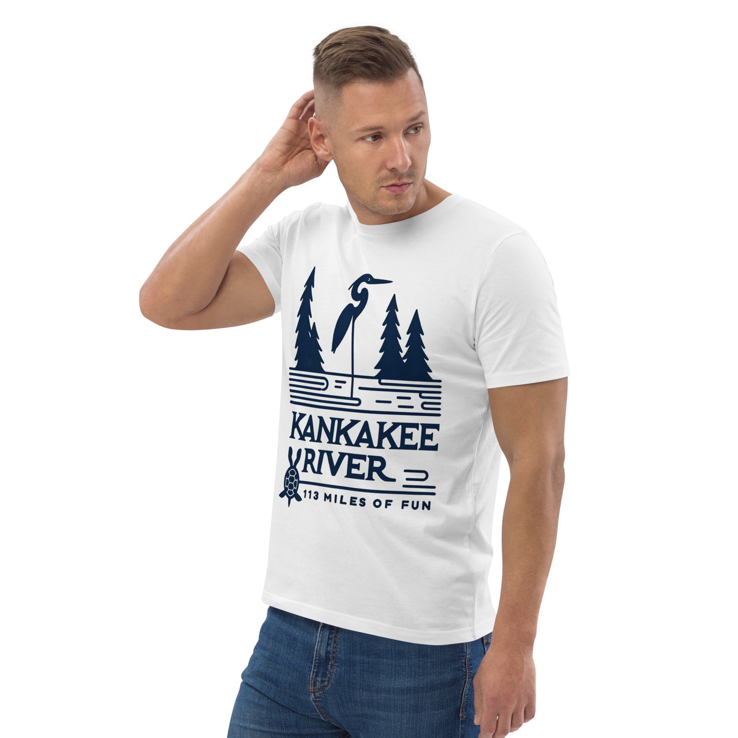 Illinois Waters Kankakee River “113 miles of fun” Unisex organic cotton t-shirt