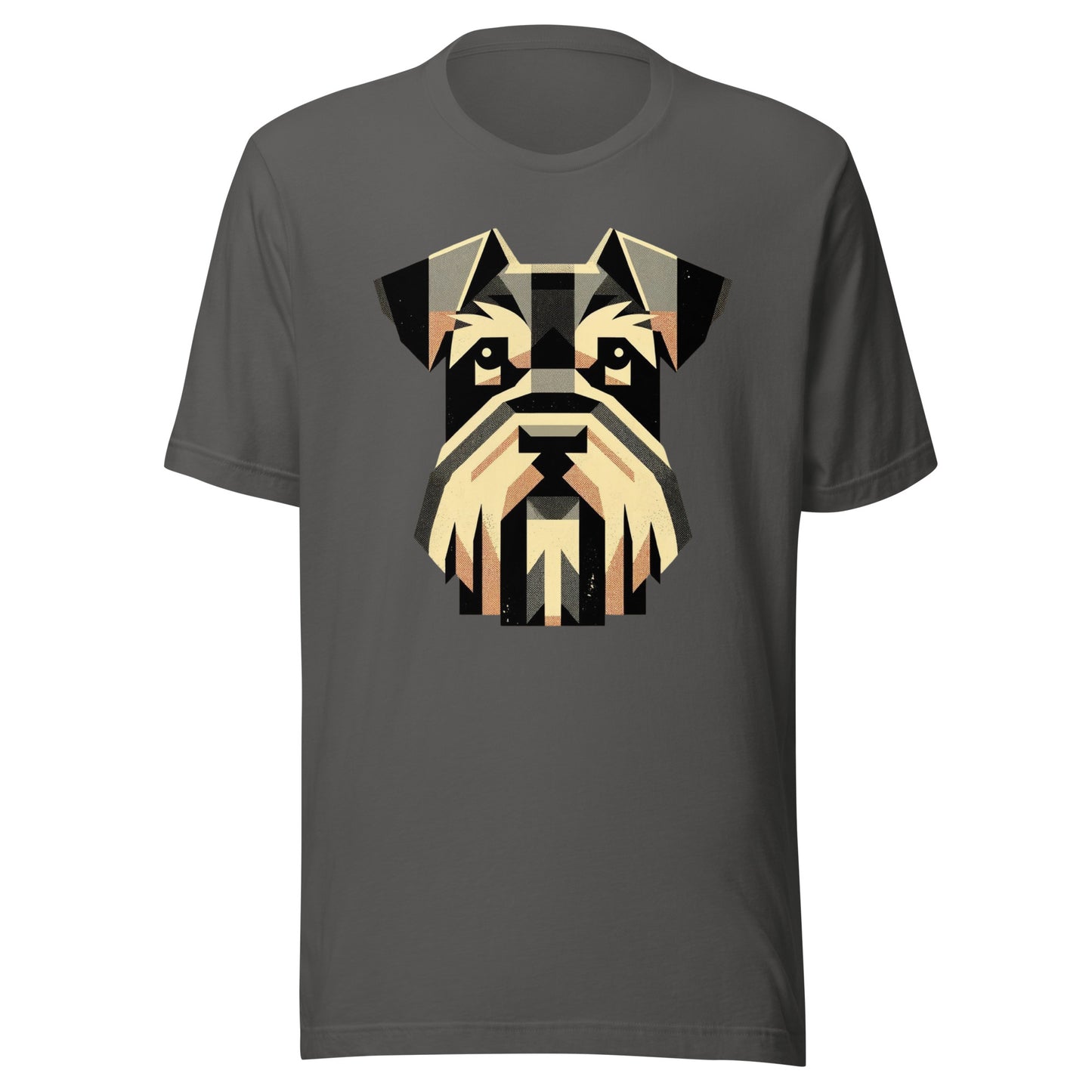 Iron Paws: Schnauzer Dog Stance - Bold Monochrome Guard Unisex t-shirt