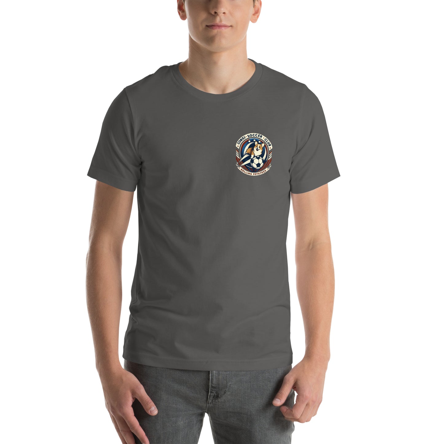 Corgi Soccer Club Rolling Potatoes Unisex t-shirt