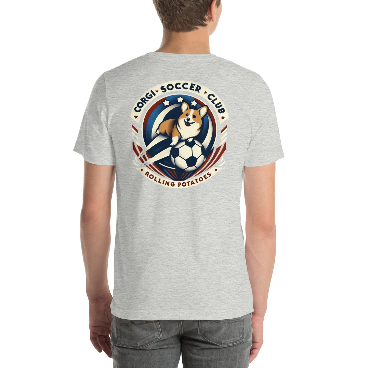 Corgi Soccer Club Rolling Potatoes Unisex t-shirt