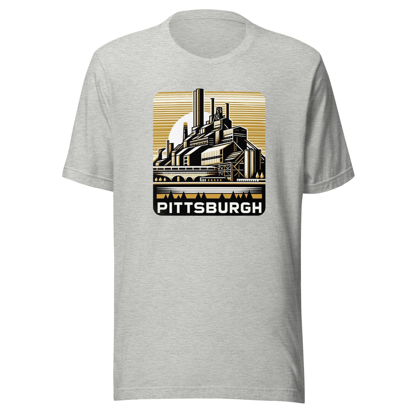 Pittsburgh Gridiron: Steel Mill Toughness - Retro Football Tapestry Series Unisex t-shirt
