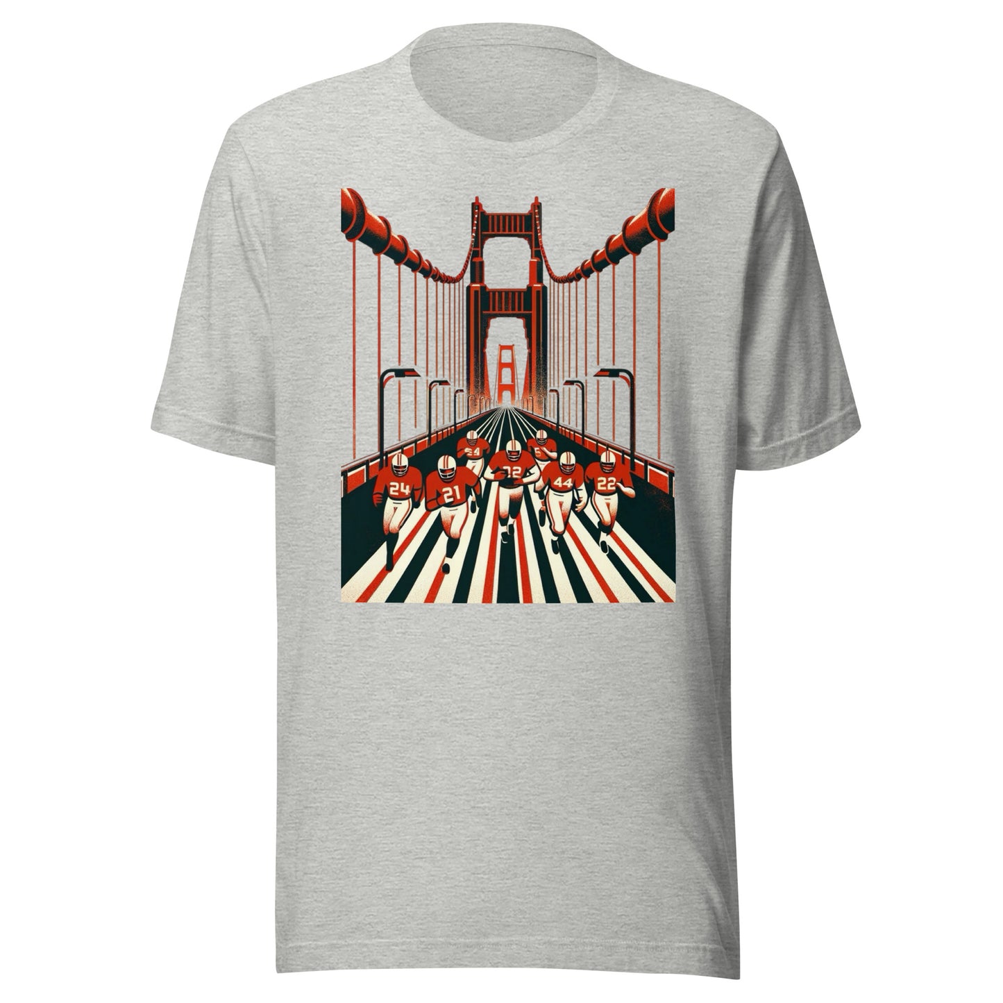 San Francisco Gridiron: Bridge Brigade - Retro Football Tapestry Series Unisex t-shirt