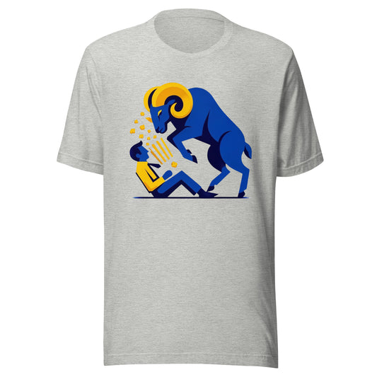 Los Blue Ram "Be Alert for Foul Fans" Minimalistic Graphic Tee - Unisex