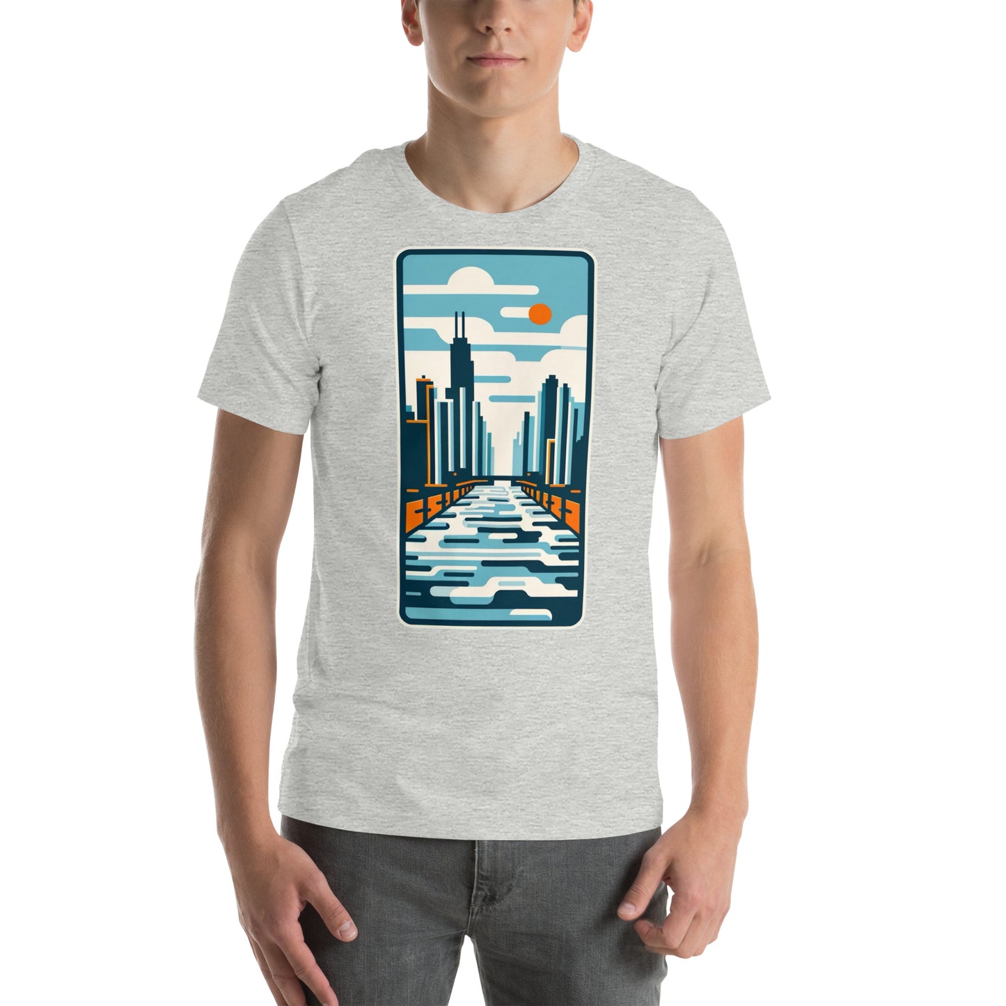 Chicago River Minimalist Unisex t-shirt