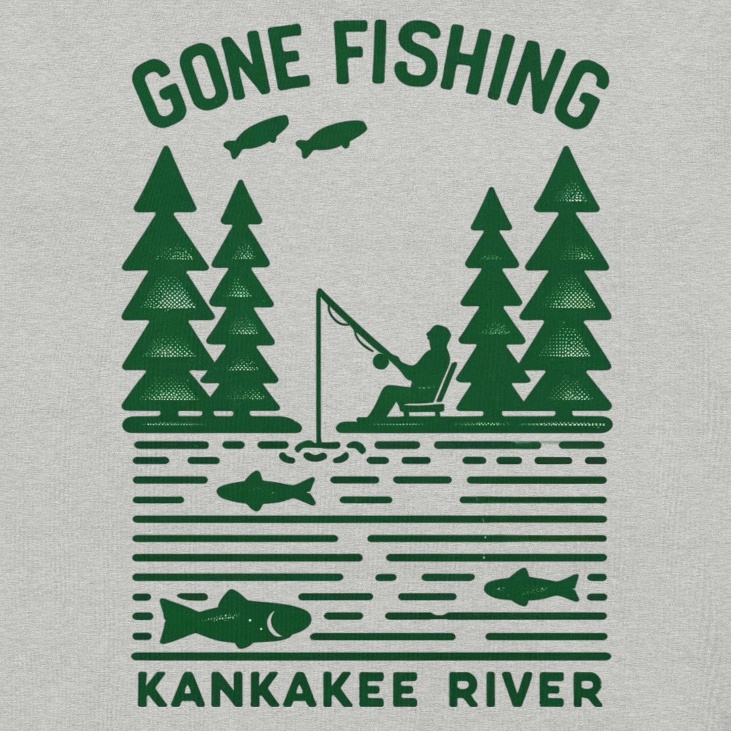 Gone Fishing - Kankakee River Unisex t-shirt