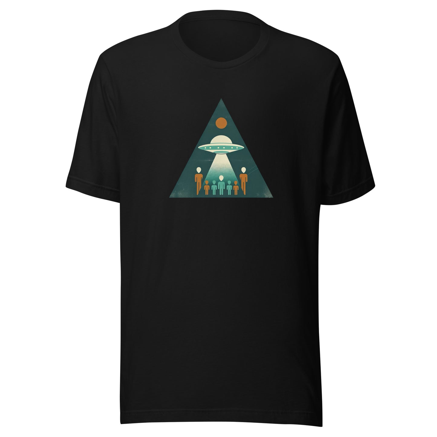 UFO Abduction Triangle Graphic Unisex t-shirt