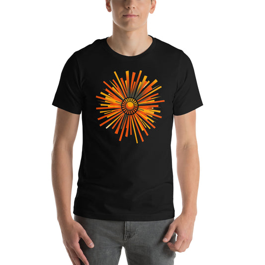 Retro Sunburst Abstract Unisex T-Shirt